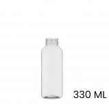 Sap & smoothie fles met dop, vierkant, 330 ml
